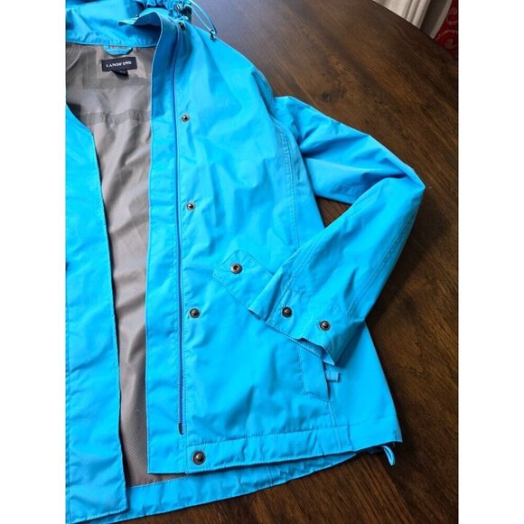 Lands End Women's Blue Zip Button Long Sleeve Stretch Waterproof Jacket Size xs - Picture 5 of 16